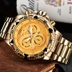 Helloice Reloj deportivo Dragon de acero inoxidable para hombre
