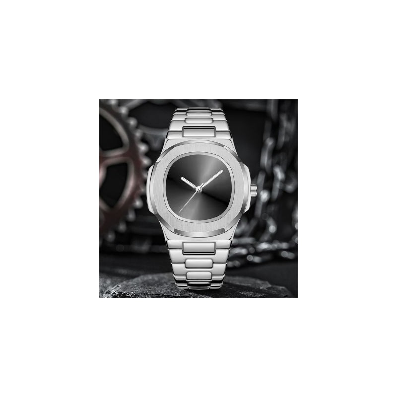 Helloice Reloj impermeable para hombre con esfera en blanco